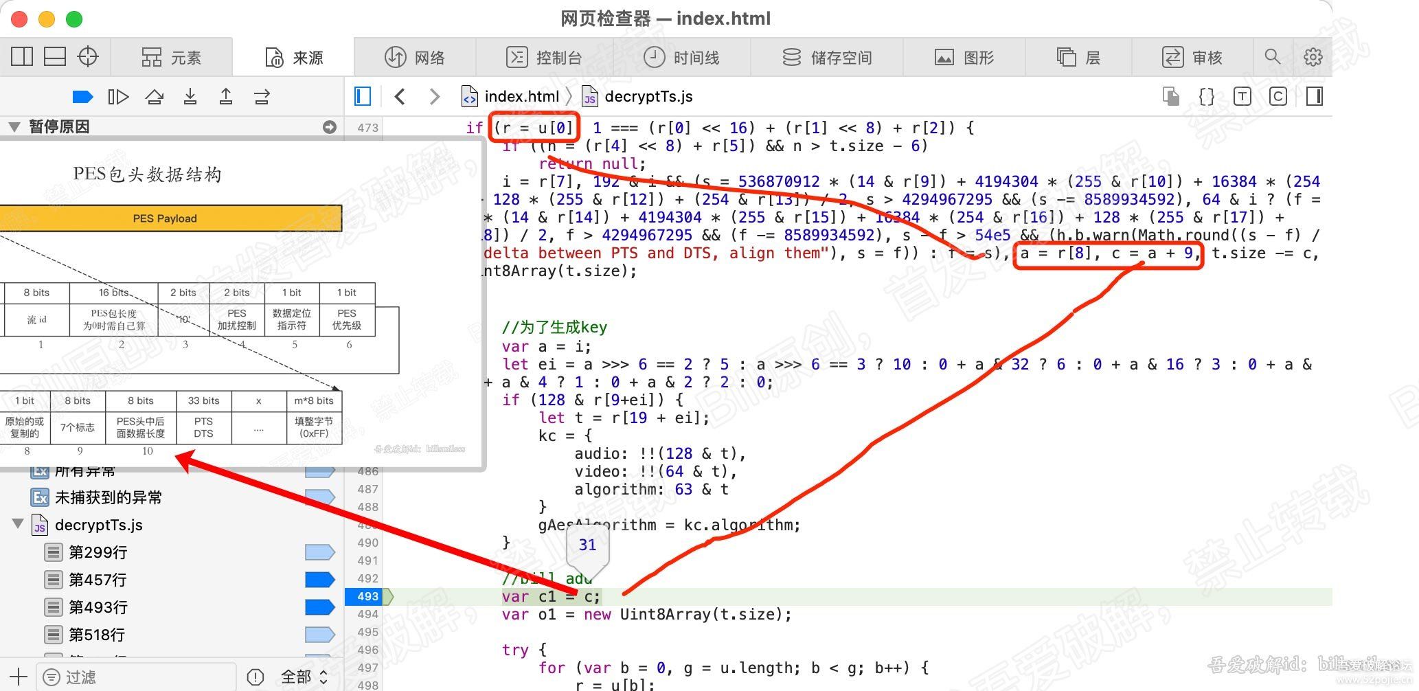 m3u8的ts文件的PES加解密分析以及示例
