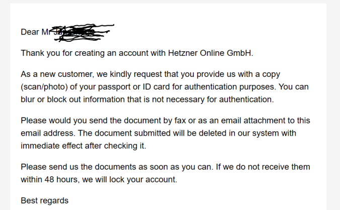 注册 hetzner 账号其实可以很简单