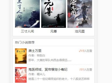 船说CMS仿笔趣阁自适应模板