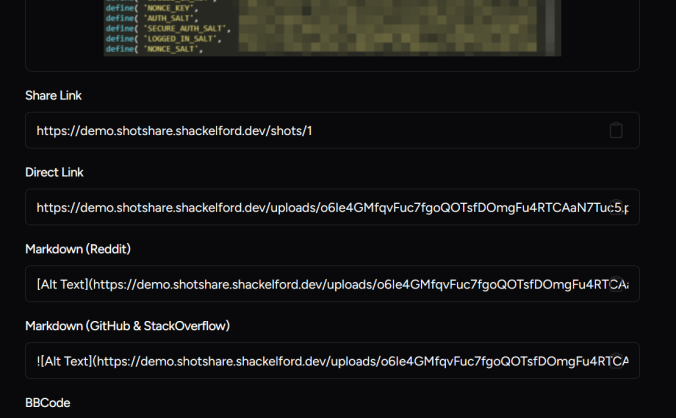 ShotShare 一个极简的个人图床程序