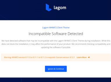 WHCMS 8.12.1 安装开心破解版Lagom 2.3.1 Nulled